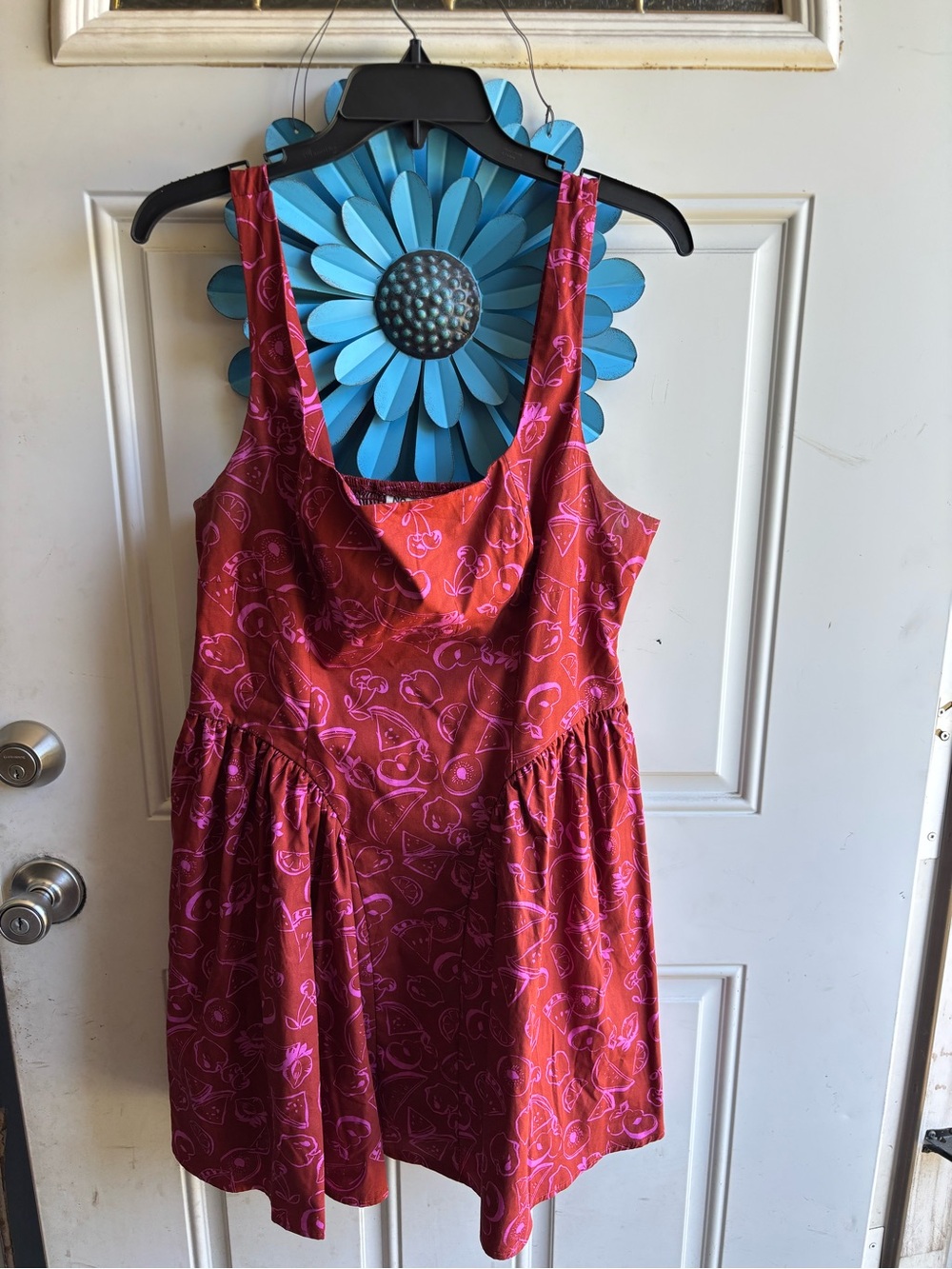 No Boundaries Red Dress with Pink Print Mini